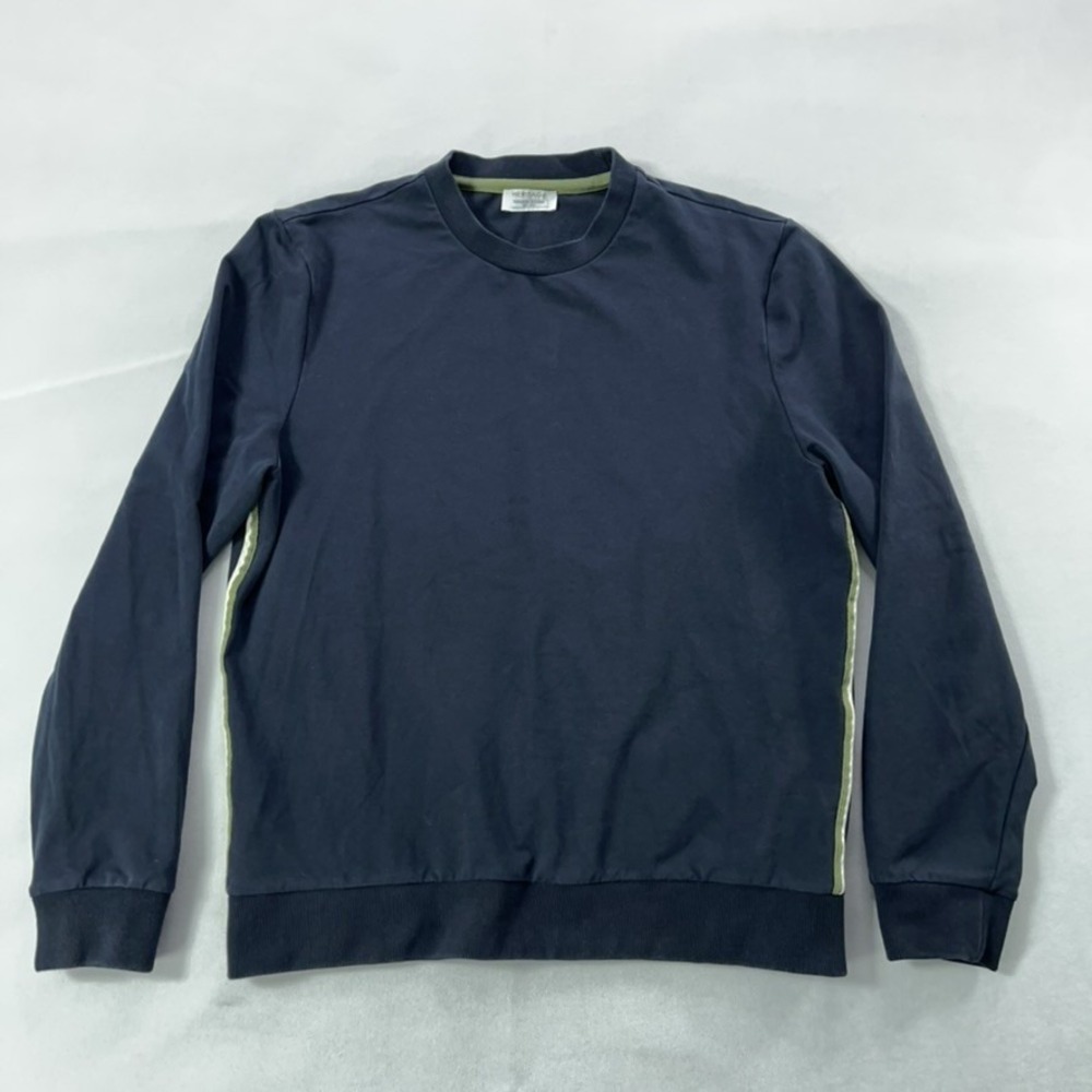 HERITAGE Collection‎ Italy Sweatshirt Men M 50 Navy Stretch Cotton Crew Neck